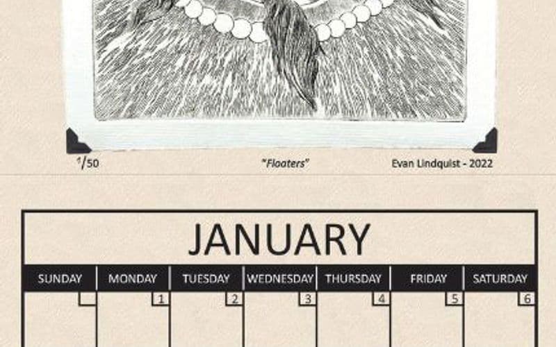 2024 Calendar with "Floaters" by Evan Lindquist