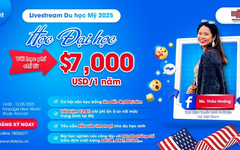 Học Đại Học Mỹ 2025 Với Chi Phí Chỉ Từ $7,000 USD/Năm Tại Arkansas State University!