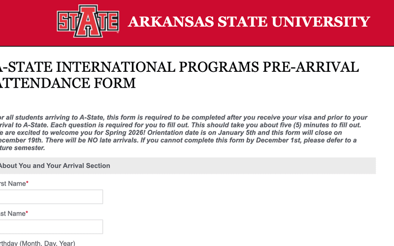 Hướng dẫn hoàn thành Pre-Arrival Form