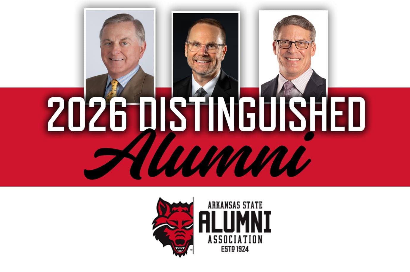 Ba Cựu sinh viên Tiêu biểu 2026 của Arkansas State University: TS. Billy Don Tiner, ông Phillip T. Poston và TS. Timothy D. Langford